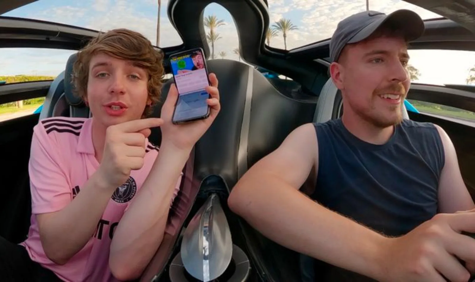 Jimmy Donaldson (MrBeast) filming a video